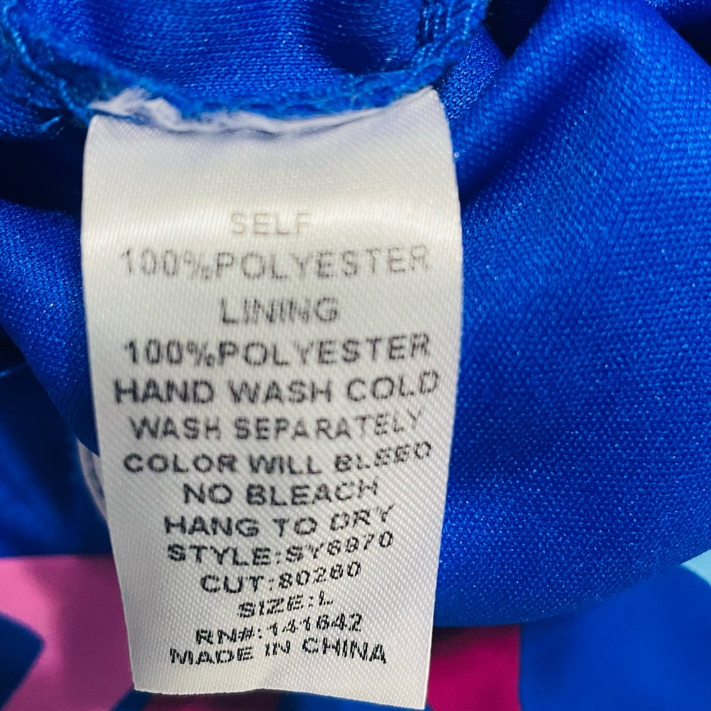 She&Sky Geo Leaf Print Halter Style Romper-Purple. Size L - Picture 7 of 7